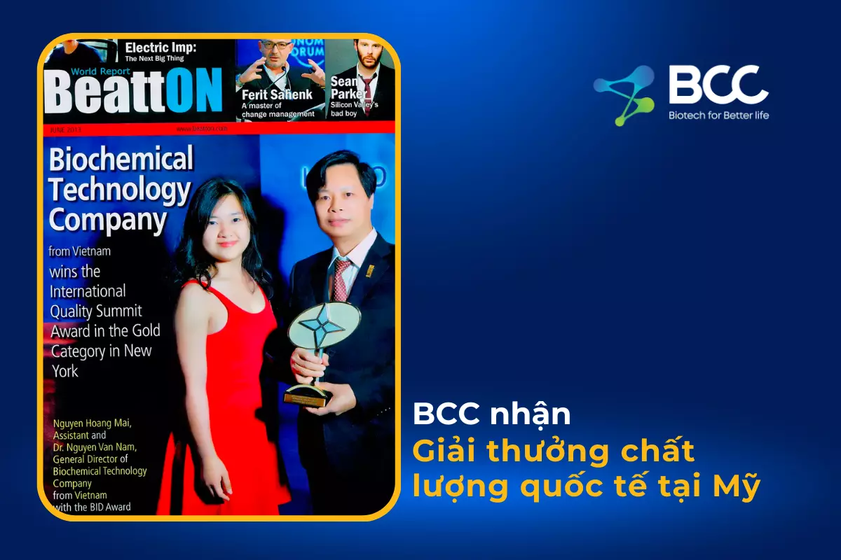 bcc nhận giải thưởng chất lươnggj quốc tế tại mỹ