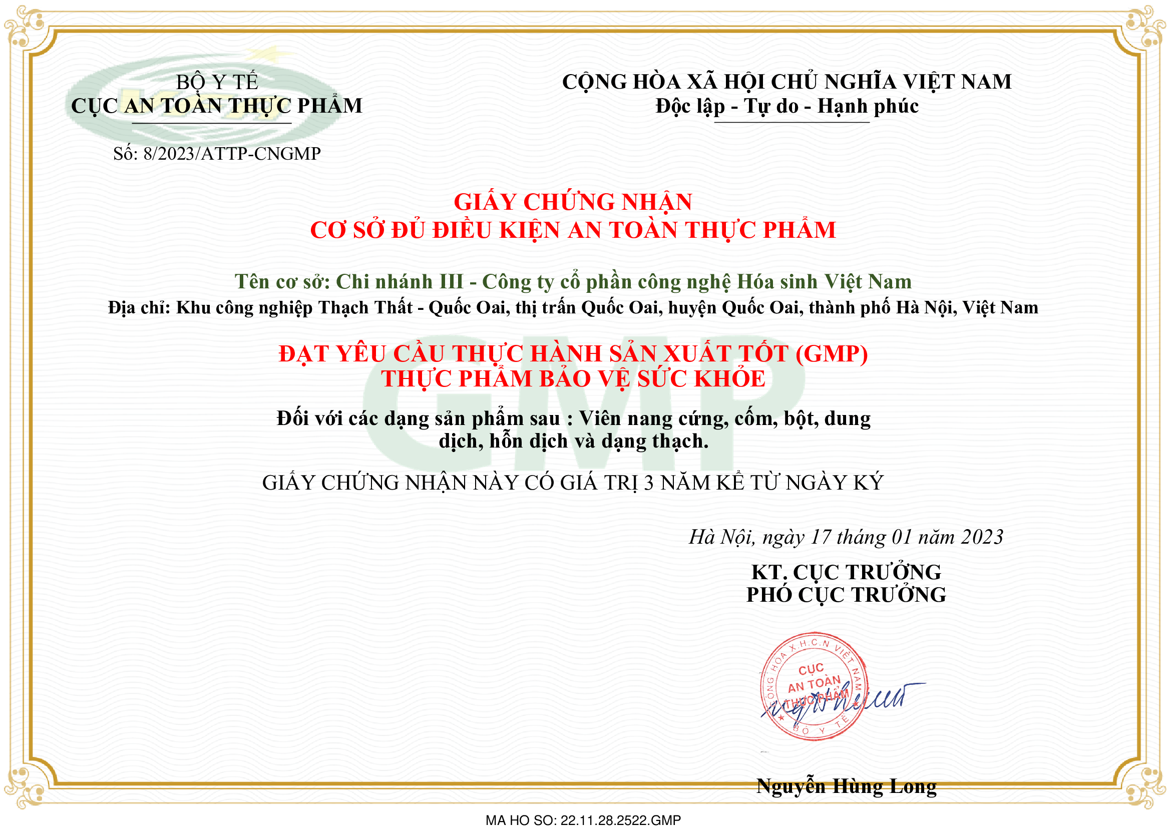 nhà máy bcc đạt chuẩn gmp