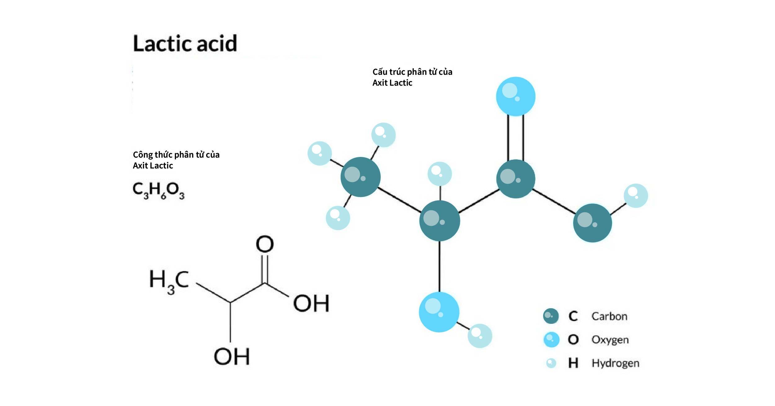 cấu trúc hóa học axit lactic
