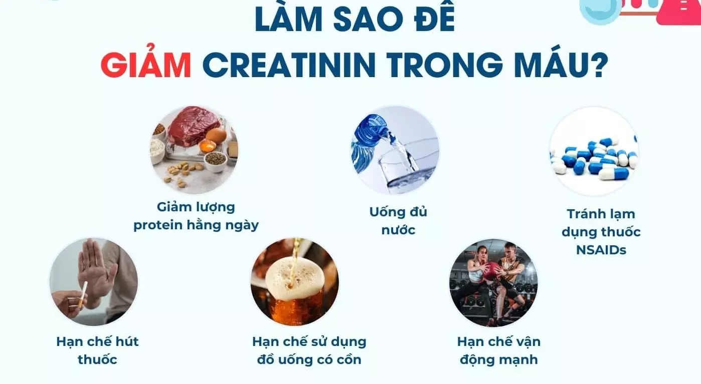 một số giải pháp làm giảm nồng độ creatinin trong máu