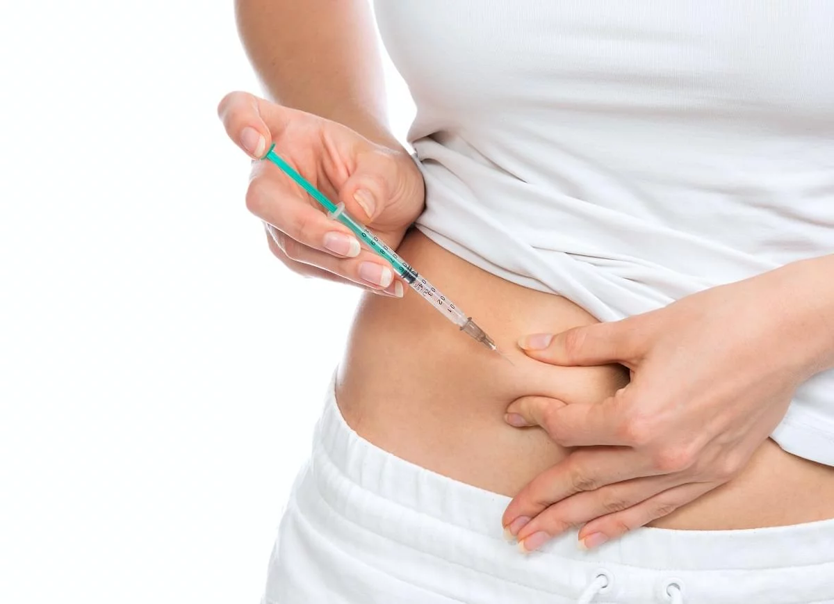 vị trí tiêm insulin ở bụng